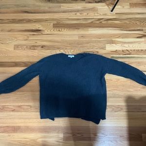 Navy blue knit sweater